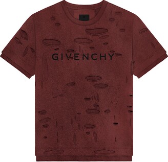 Tシャツ・カットソー Givenchy Oversized T-Shirt in Destroyed Cotton Givenchy Givenchy Givenchy Oversized T-Shirt In Destroyed